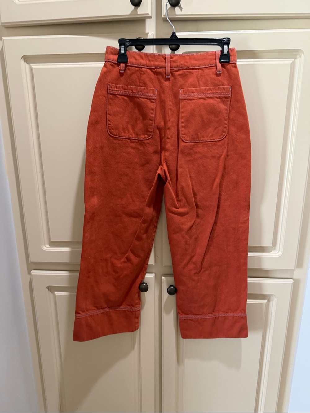 Roller Rabbit Rust Wide-Leg Cropped Jeans - Picture 3 of 6
